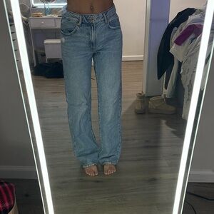 Garage Light Blue Straight Leg Jeans